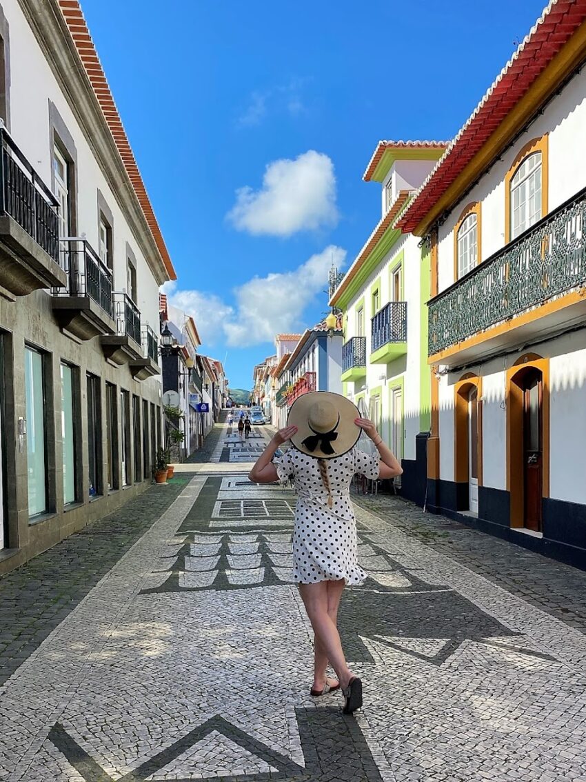 It's a beautiful day in the neighborhood as ZeniTravel guides us on a walking tour in the UNESCO World Heritage city of Angra do Heroísmo, Terceira Island, Azores, Portugal.