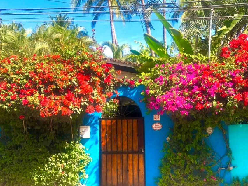 Colorful homes of Bucerías Nuevo Vallarta, Mexico.