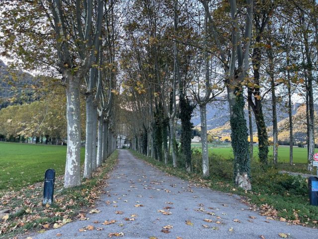A country lane in Joanete in La Garrotxa Spain.