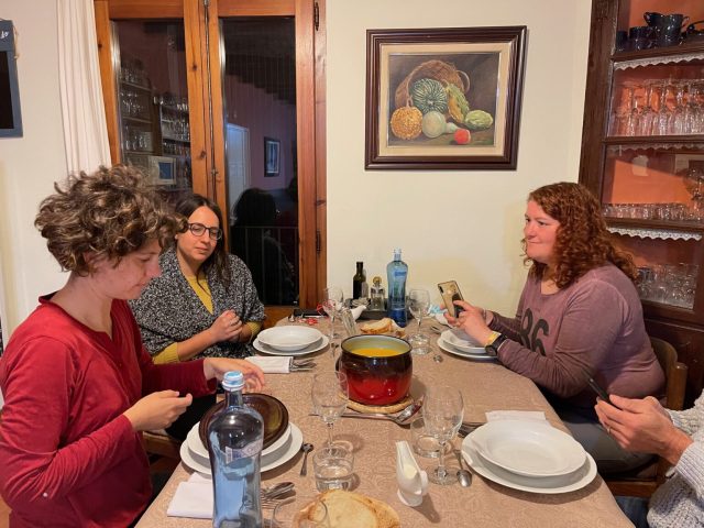 In the dining room at La Val d'en Bas