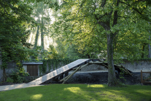 Pont autoportant © Chateau du Clos Luce Parc Leonardo da Vinci Amboise Photo Eric Sander