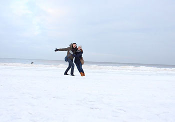 Christmas and New Year's in Riga, Latvia 10 Let's pretend we're ice-drifting.