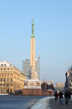 Christmas and New Year's in Riga, Latvia 7 The Freedom Monument
