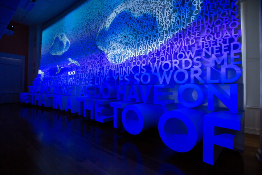 The Word Wall at Washington, D.C.’s Planet Word Museum mesmerizes and elucidates simultaneously 