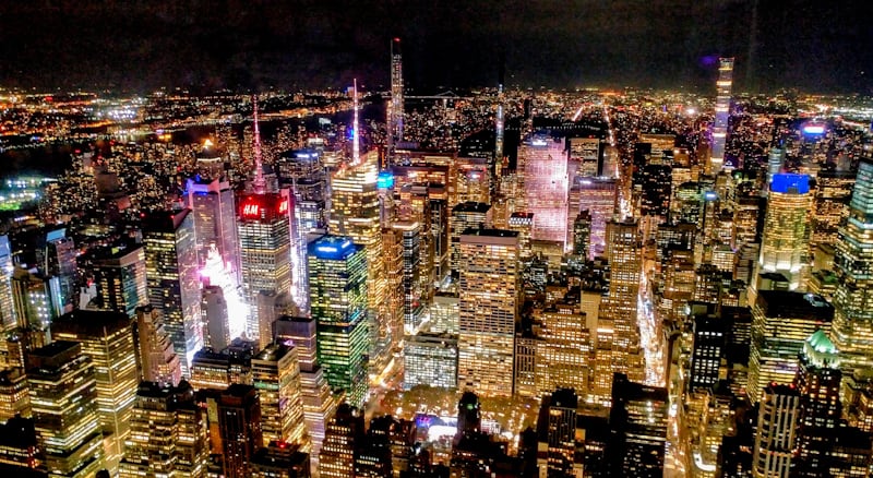 New York never fails to impress at the top of the revamped Empire State Building. the familiar skyline of nyc