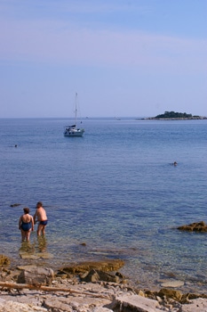 A typical beach in Croatia