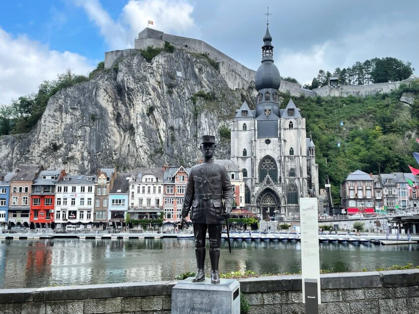 DINANT, Belgium has a high fortress that is accessible by cable car and is the site where German troops massacred more than 600 civilians including women and children in 1914 in World War I.