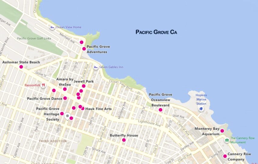 10 Pacific Grove Map w destinations
