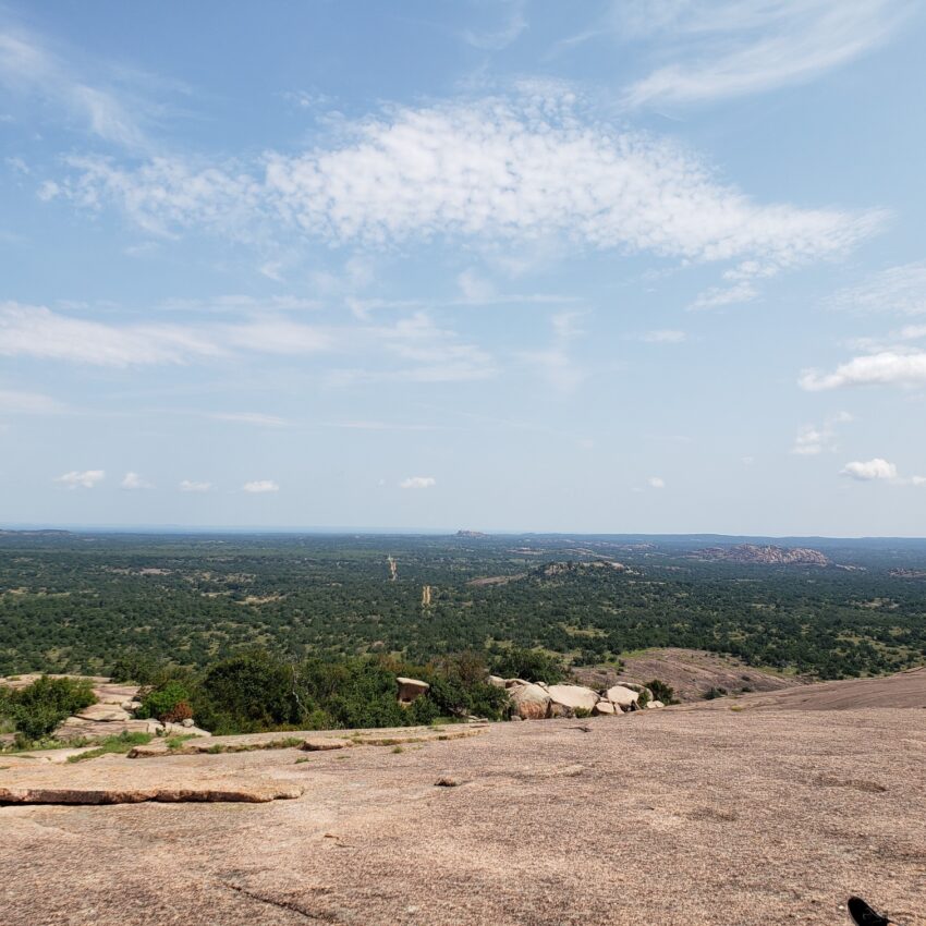 View from the top of the Enchanted Rock.