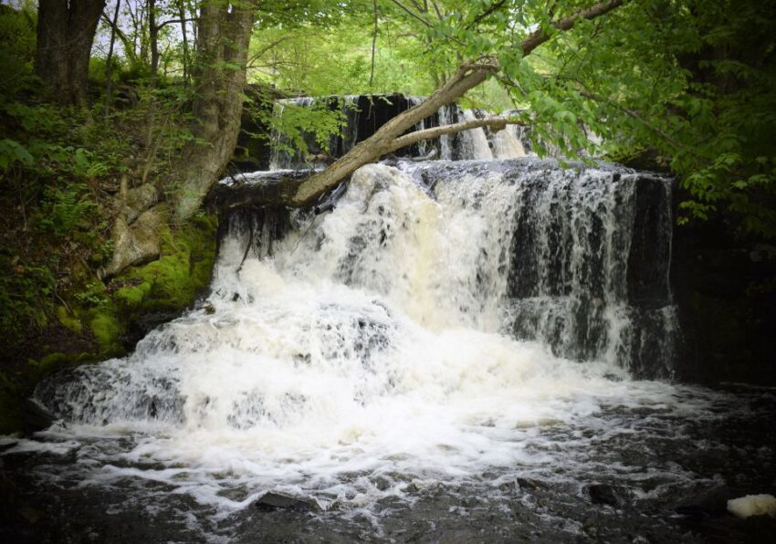 Shohola Falls in the Pocono mountains of Pennsylvania. 