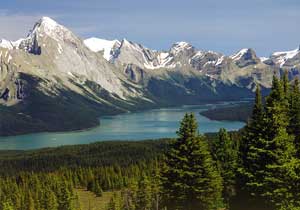 Jasper National Park: Breathtaking Icefields 4 Maligne Lake taken from the Bald hills - Photo courtesy of Maligne Lake Jasper National Park