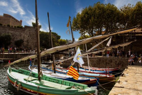 Colorful Catalan Fishing Boats in Collioure