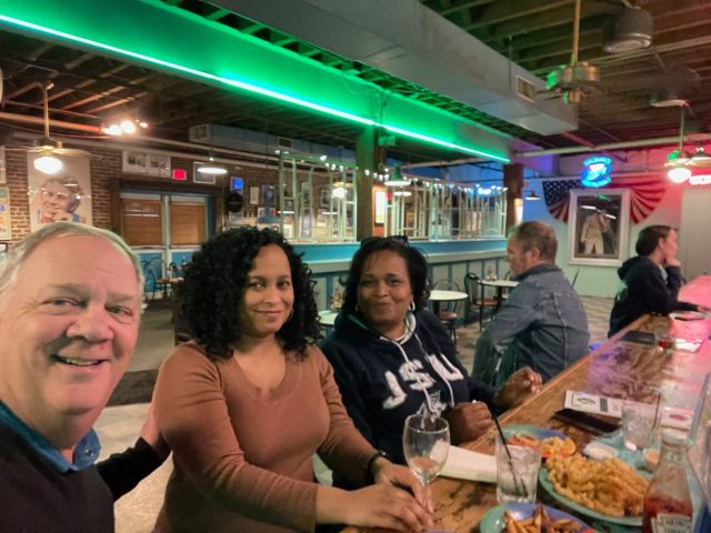 Hal and Mal's Max Hartshorne with travel writer Lynne of The Points Guy and Yolanda Clay-Moore of Visit Jackson.
