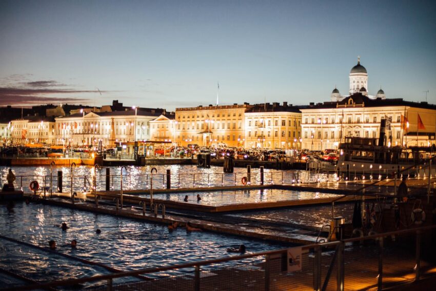 Allas Sea Pool is a garden-like oasis in the heart of Helsinki with a large pool area and magnificent saunas © JuliaKivela Visit Finland