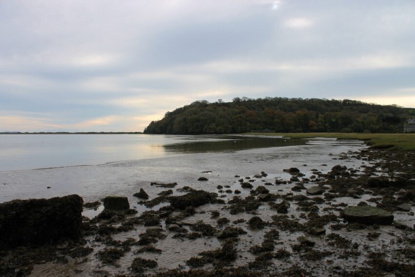 Laugharne waterfront Wales England