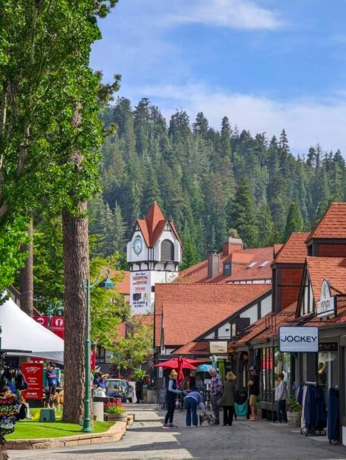 European inspired Lake Arrowhead Village exudes the charm of Swiss chalets