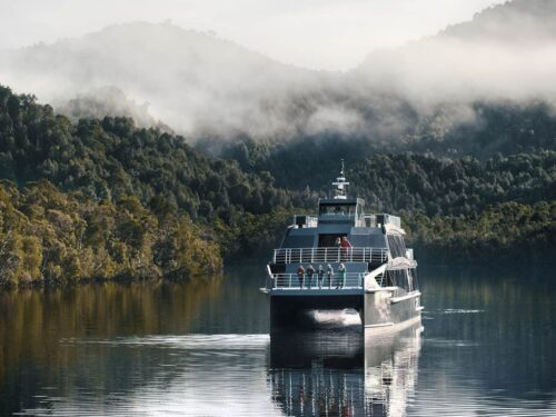 Spirit of the Wild Tour Vessel on the Gordon River. Photo courtesy Gordon River Cruises