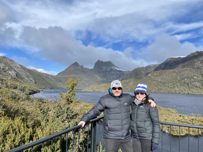 Starting the Hike Around Dove Lake in Tasmania, Australia. Marie Kimber photos.