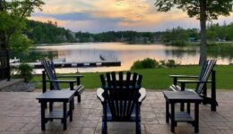 A picture-perfect view of Lake Flower from Saranac Waterfront Lodge. Cathie Arquilla photos.