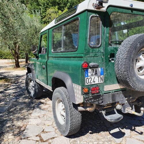 Pier Marco Piermarini is at the wheel of his Land Rover, setting off to a truffle hunt.