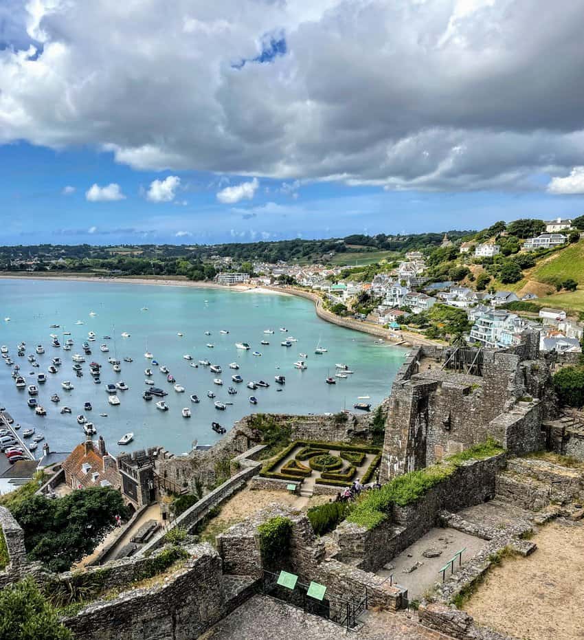 The village of Gorey and Mont Orgueil Castle, one of the most impressive castles in the U.K.