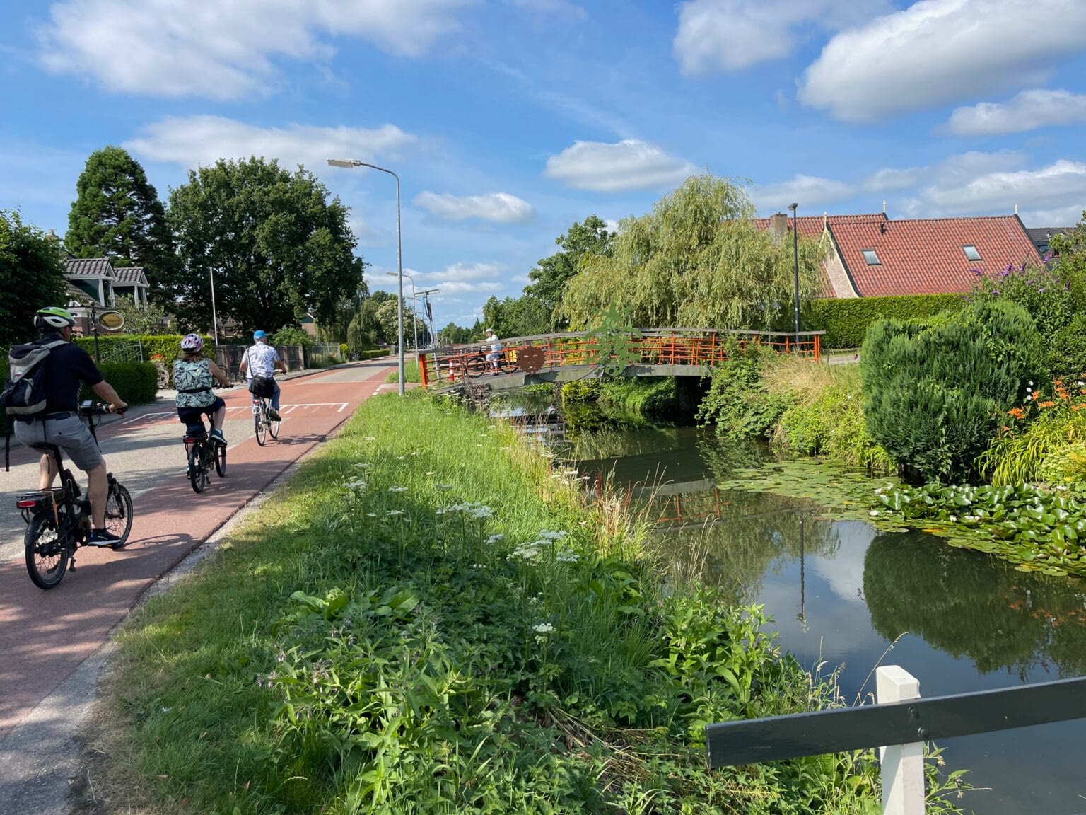 Biking outside of Hoorn, Netherlands.