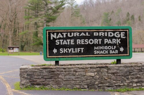 sign for natural bridge state resort park in kentucky 1