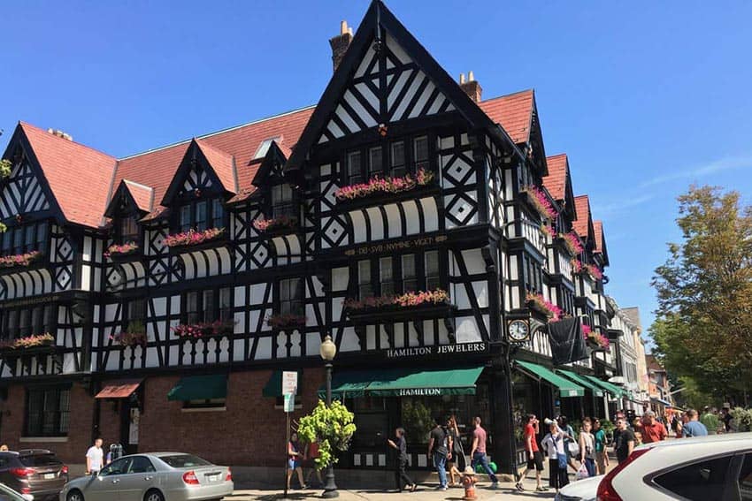 Nassau Street is the center of Princeton, New Jersey. Max Hartshorne Photos