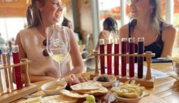 wine tasting at Agritopia