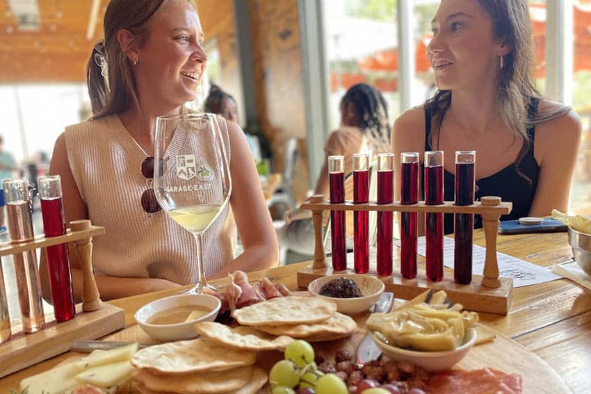 Order a charcuterie board with a wine tasting at Agritopia's Garage East in Mesa, Arizona where the Fresh Foodie Trail awaits hungry visitors. Anne Braly photos.