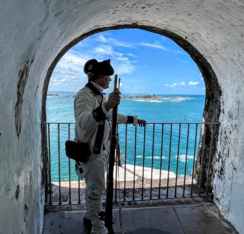 National Park ranger in El Morro fortress in San Juan.
