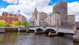Spring Riverwalk in Providence, Rhode Island