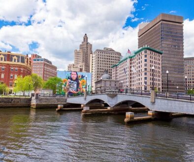 Spring Riverwalk in Providence, Rhode Island