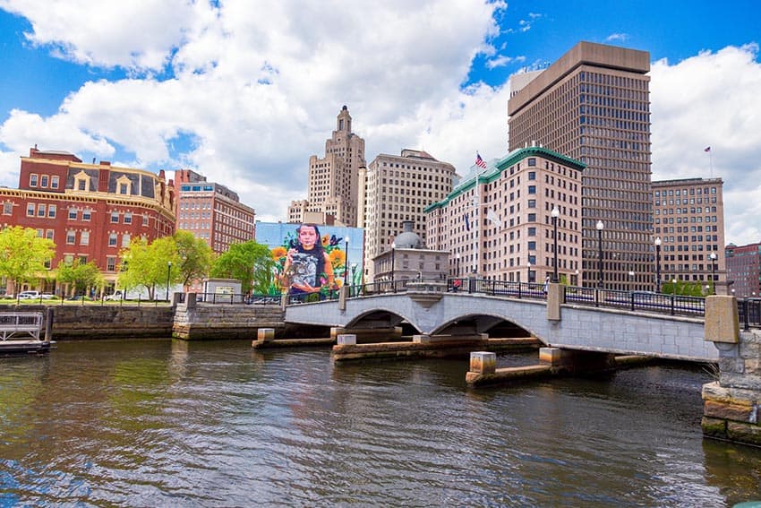 Spring Riverwalk in Providence, Rhode Island