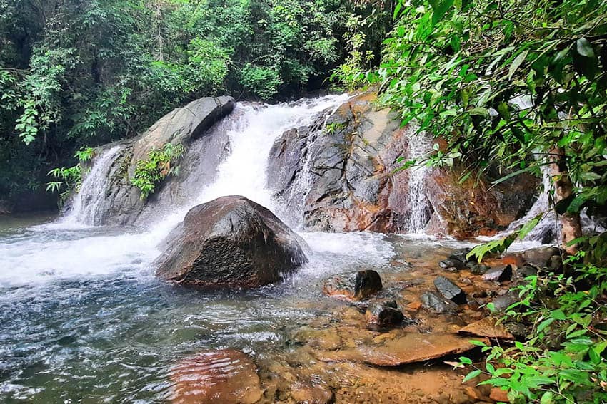 The hidden Ton Pling Waterfall, 15-minute drive away from Khao Lak