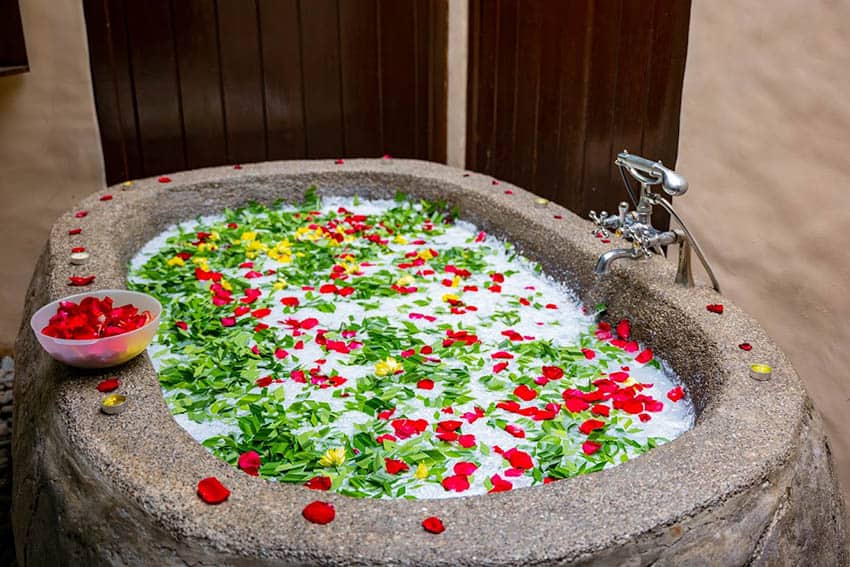 Milk Bath at the spa