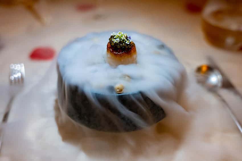 A smoking dish from Jeff Cellar at Banjaran Hotsprings Resort in Malaysia.