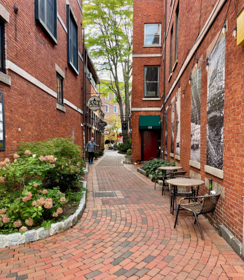 Portsmouth is famous for its brick sidewalks and 1880s buildings.