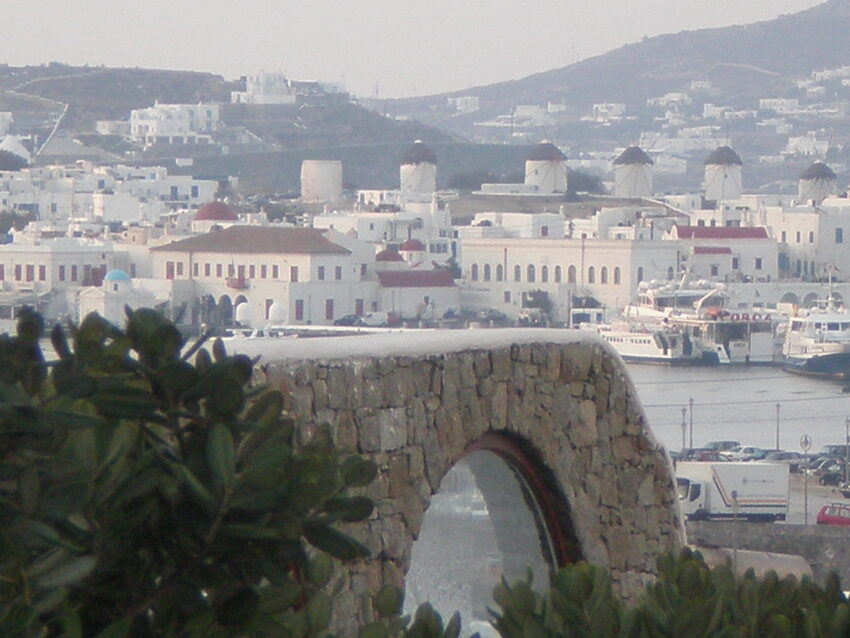 Myconos Harbor in Greece. Gary Van Haas photos.