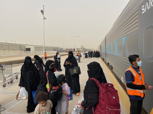 Trains that run across Saudi Arabia have blacked out windows, to keep the passengers from seeing military sites in the desert. 