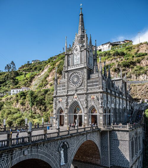 The stunning Sanctuario de Las Lajas, Columbia's most spectacular church, was built between 1916 and 1949 with donations from believers.