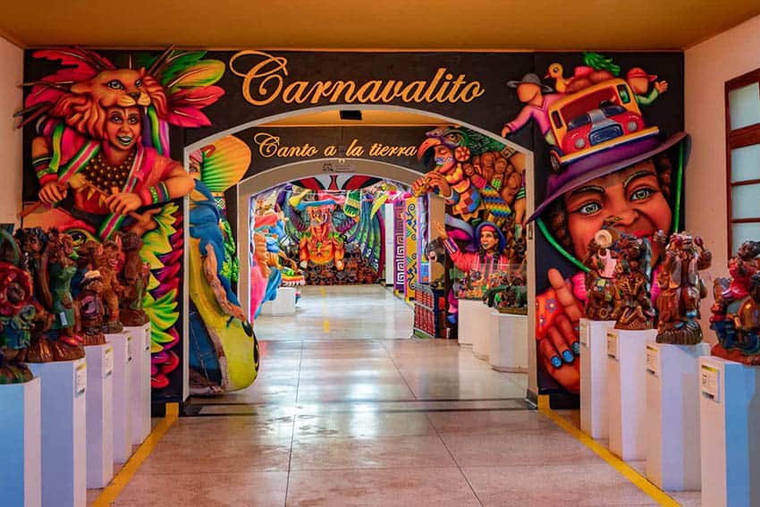 The Museo del Carnaval in Pasto, Colombia showcases the history of the annual Black and White Carnival that takes place January 2 -7.