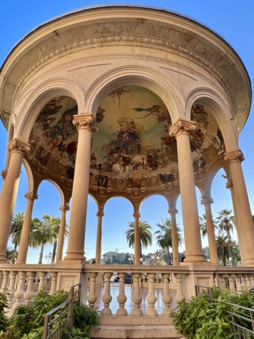 Rapallo's pavilion near the promenade, with its stunning Art Nouveau frescoes.