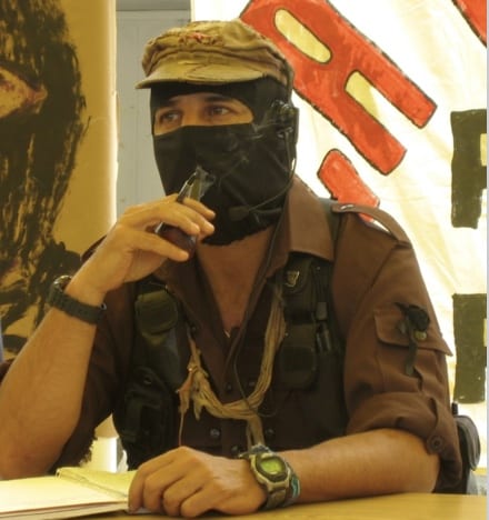 Subcommander Marcos of the Zapatistas in Chiapas.