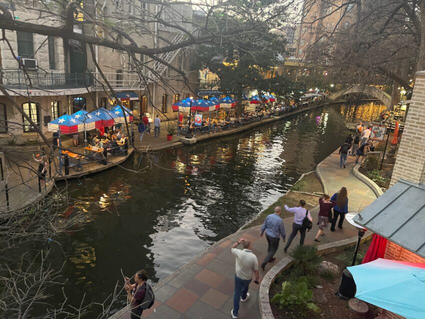 The famous San Antonio River Walk. 