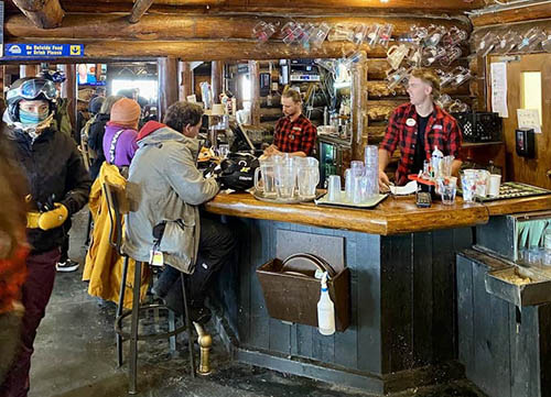 Every skier feels like a local at Sunshine's Trappers.