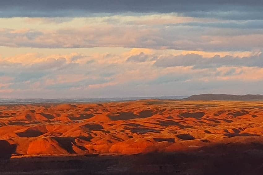 The Painted Desert at Sunset, Petrified Forest National ParkImage credit: Charlie Winchester & Kate Dziubinska