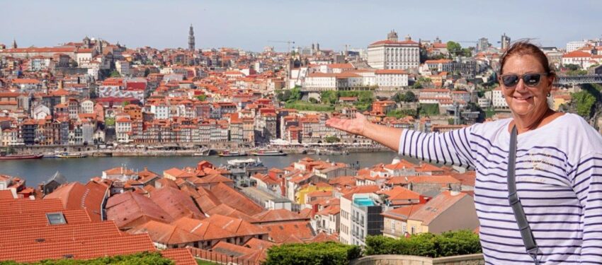 The view of Porto from the balcony at the Yeatman Hotel