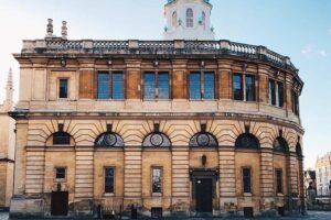 Spectators cannot help but sigh at the odd, yet magnificent, Sheldonian Theater.