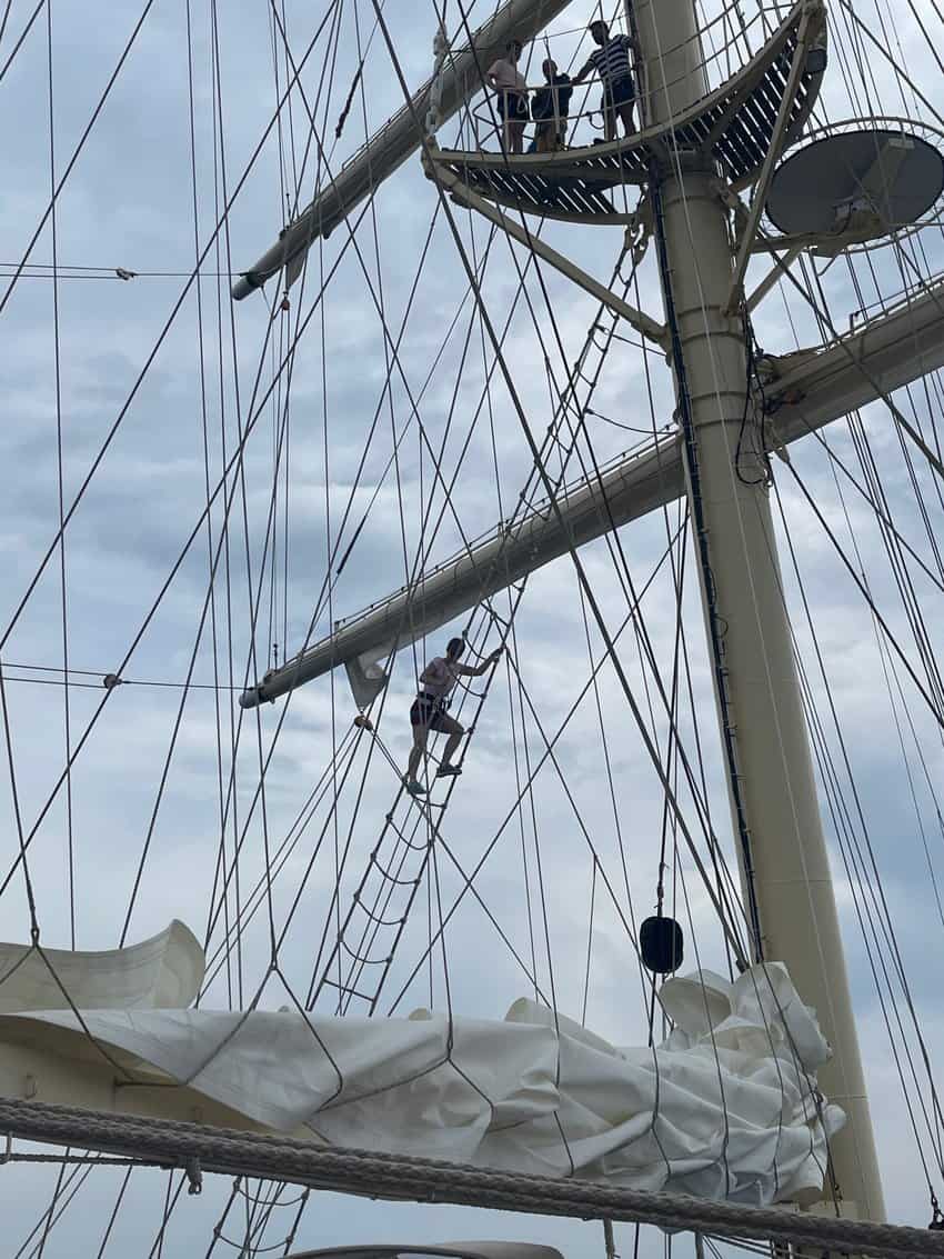 Climbing the mast is a Star Clipper Tradition!